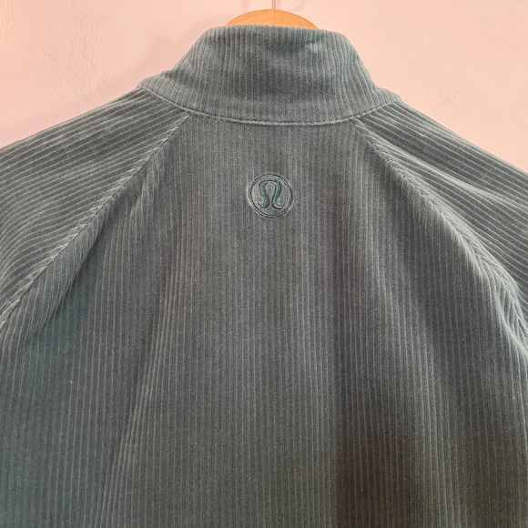 Lululemon Scuba Track Jacket Velvet Cord - Storm Teal - Size 8 - Picture 11 of 12